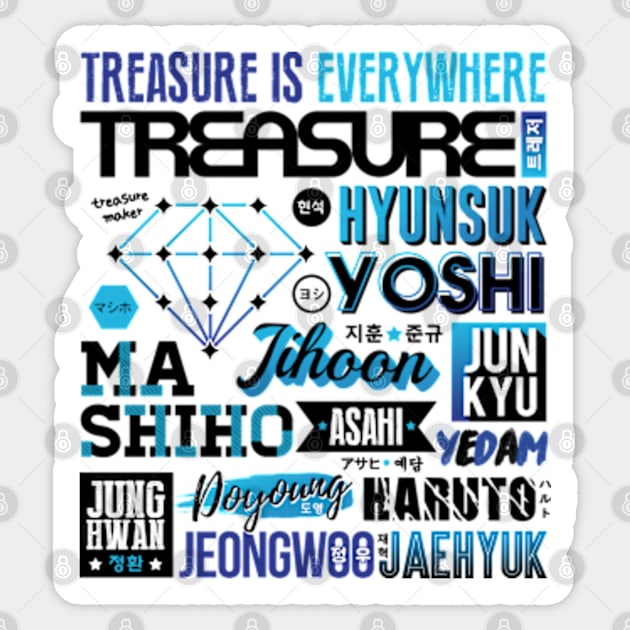 TREASURE Font Collage Sticker by skeletonvenus